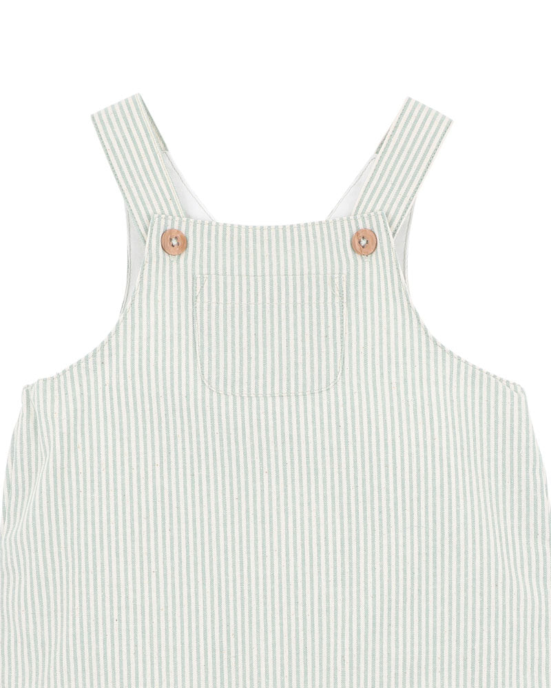 ROMAN GREEN STRIPE OVERALLS