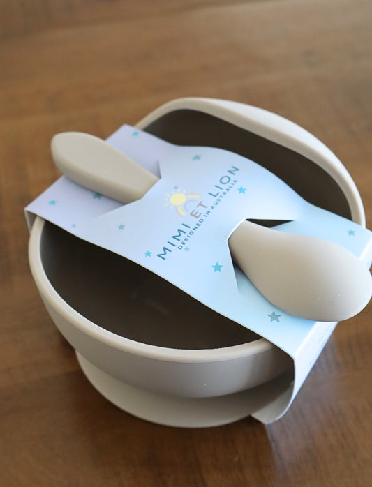 Cloudy Grey - Bowl & Spoon by Mimi et Lion