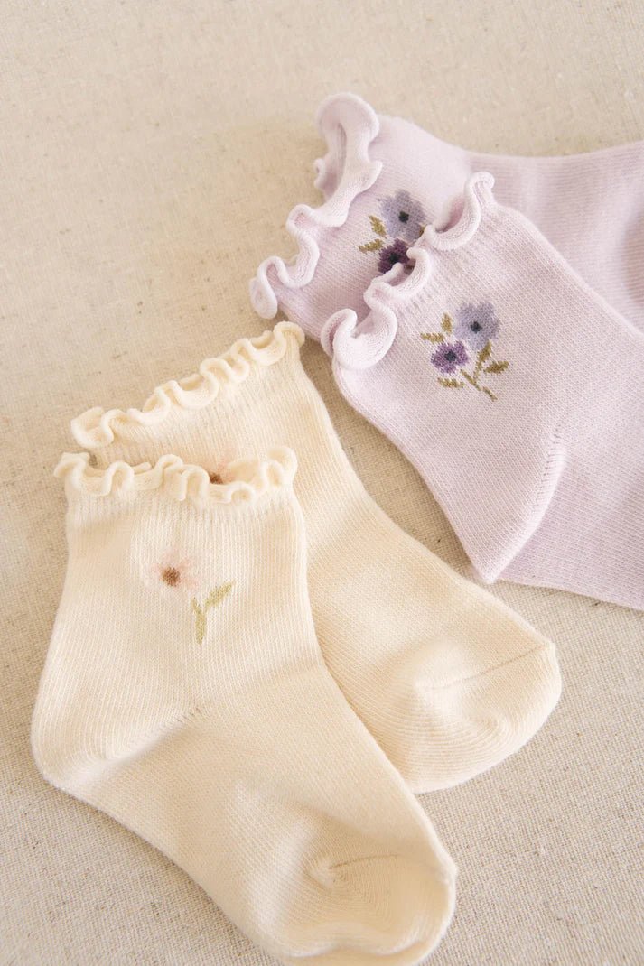 Alison Sock - Dusky Lavender Posie Fields - Mimi et Lion