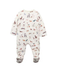 Load image into Gallery viewer, AUSTIN PRINT LS ZIP ONESIE - Mimi et Lion
