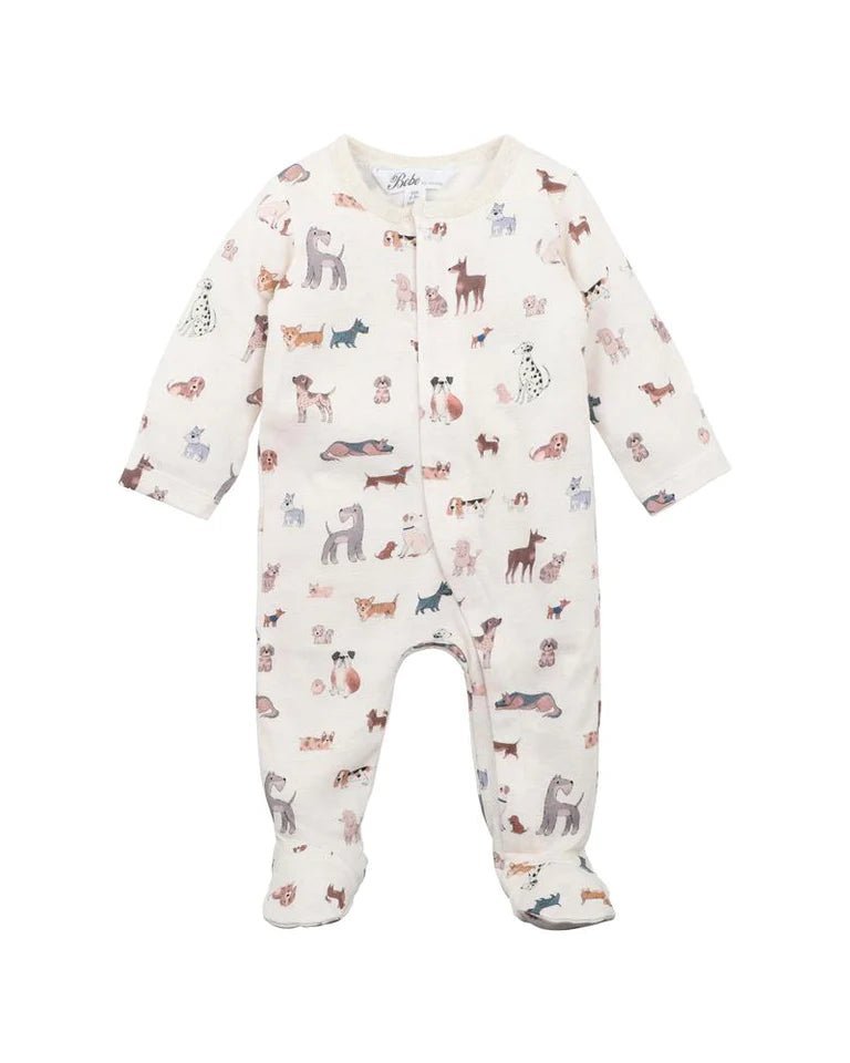 AUSTIN PRINT LS ZIP ONESIE - Mimi et Lion