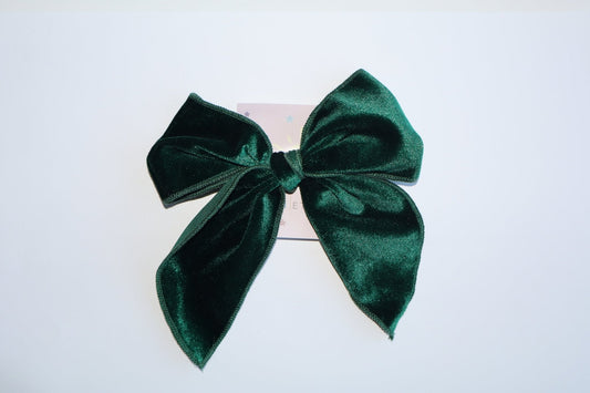 Betty Bow Hair Clip - Emerald - Mimi et Lion
