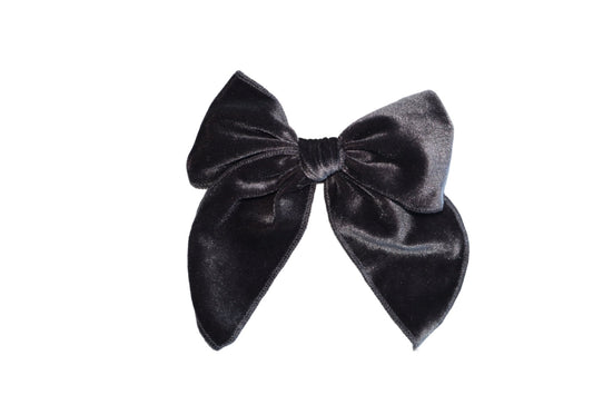 Betty Bow Hair Clip - Grey - Mimi et Lion