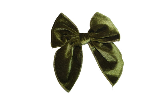 Betty Bow Hair Clip - Olive - Mimi et Lion
