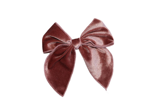 Betty Bow Hair Clip - Velvet Strawberry - Mimi et Lion