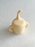 Load image into Gallery viewer, Mini & Me Transitional Straw Sippy Cup Custard
