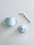 Load image into Gallery viewer, Mini & Me Transitional Straw Sippy Cup Ice Blue
