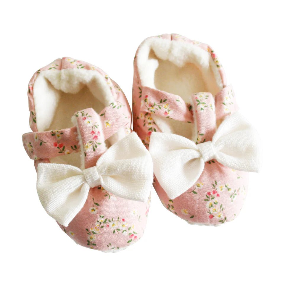 Bow Booties Posy Heart (0 - 6 months) - Mimi et Lion