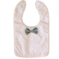 Load image into Gallery viewer, Bow Tie Bib Grey Red - Mimi et Lion
