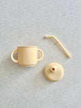 Load image into Gallery viewer, Mini & Me Transitional Straw Sippy Cup Custard
