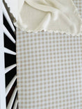 Load image into Gallery viewer, Mini & Me Cot Sheet Nude Gingham
