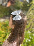 Load image into Gallery viewer, Mini & Me Fable Bow Headband Sky
