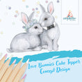 Load image into Gallery viewer, Love Bunnies Wedding Cake Topper
