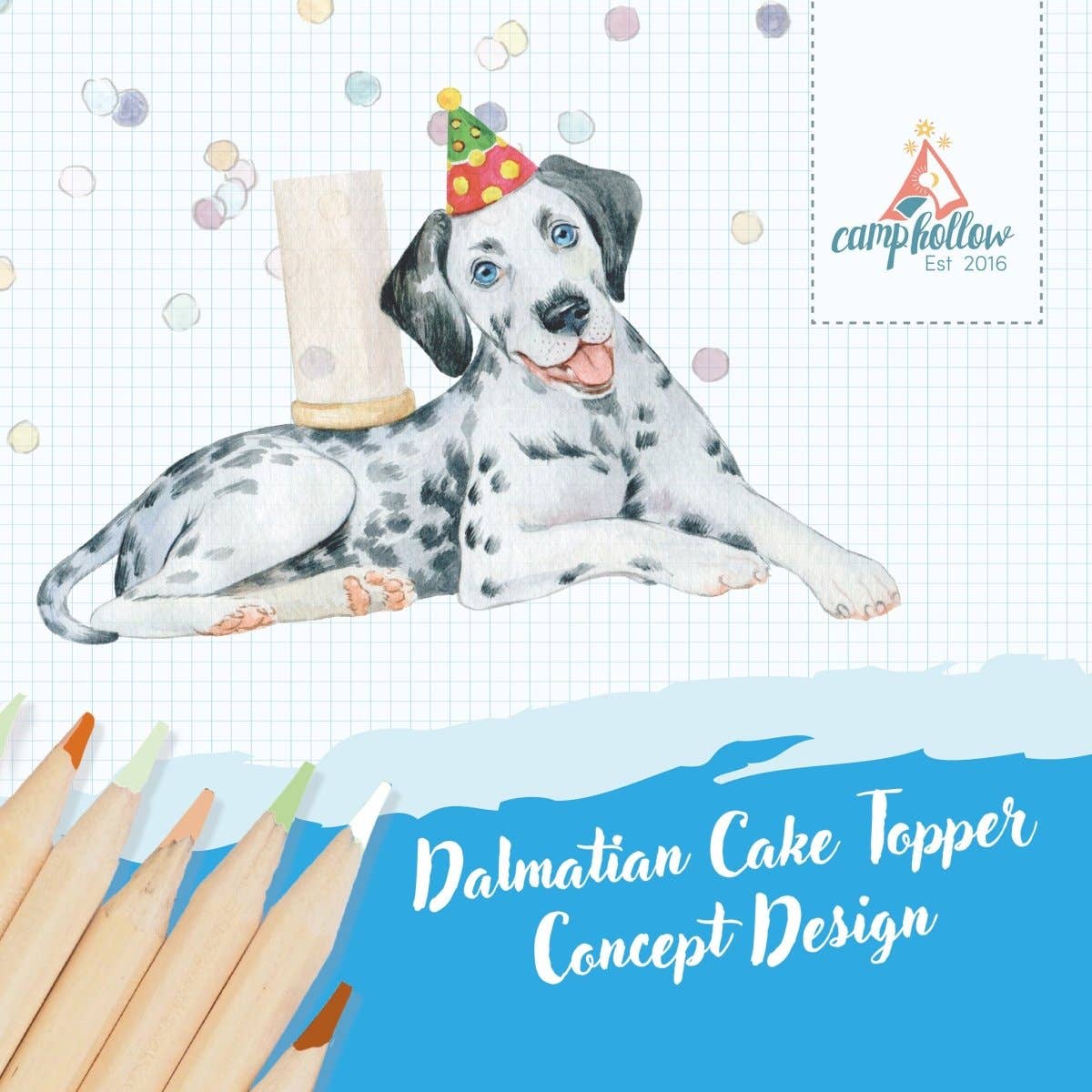 Dalmatian Cake Topper