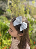 Load image into Gallery viewer, Mini & Me Fable Bow Headband Sky
