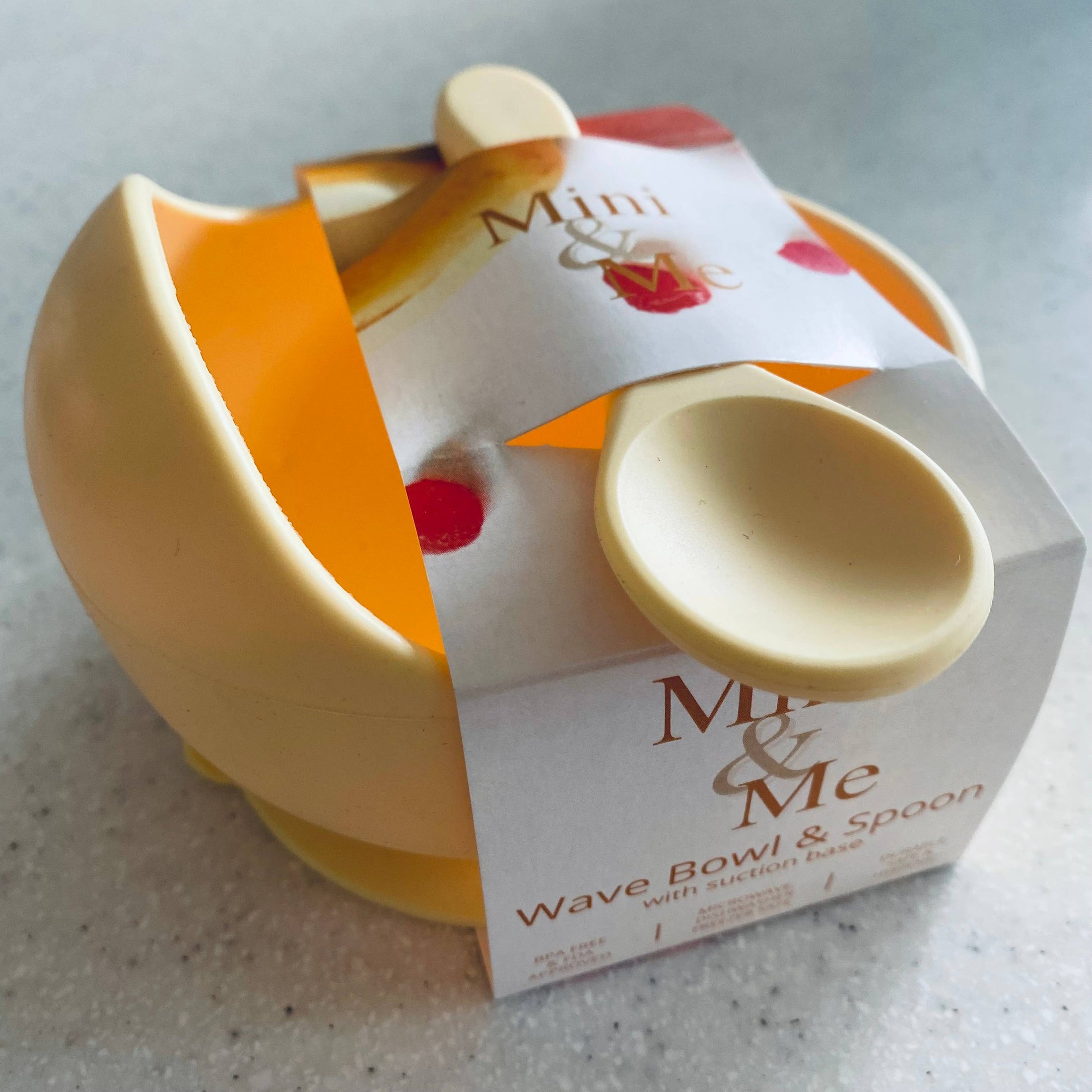 Mini & Me Wave Bowl & Spoon Custard