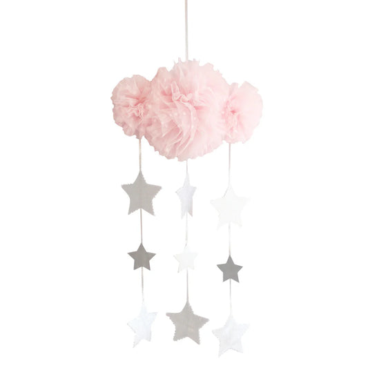 Tulle Cloud Mobile - Pale Pink & Silver