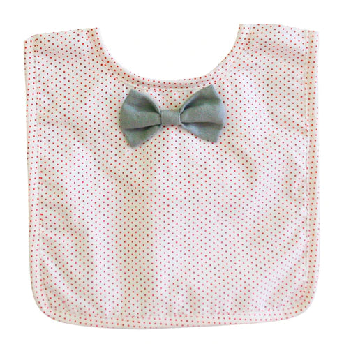 Bow Tie Bib Grey Red