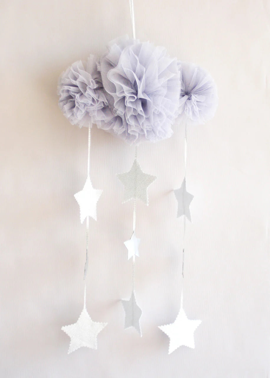 Tulle Cloud Mobile - Mist & Silver