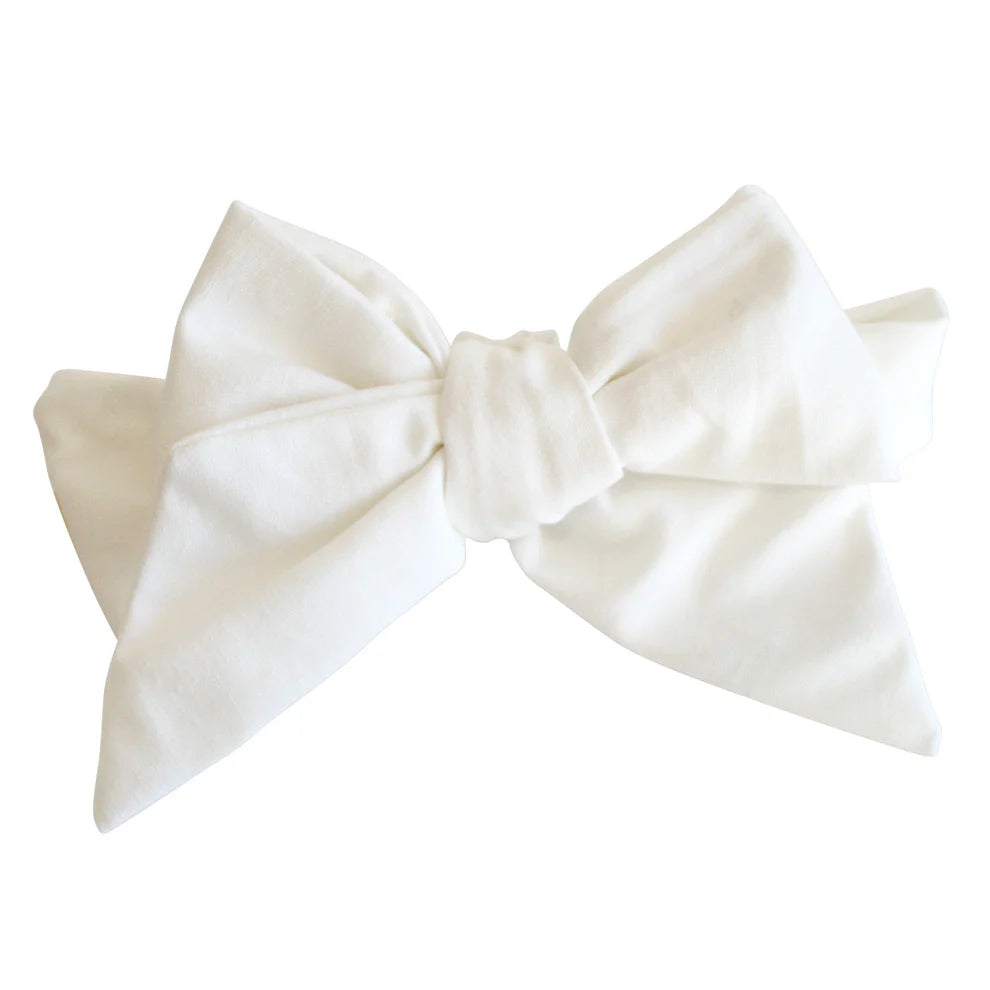 Linen Head Bow Ivory