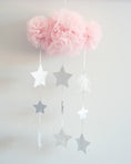 Load image into Gallery viewer, Tulle Cloud Mobile - Pale Pink & Silver
