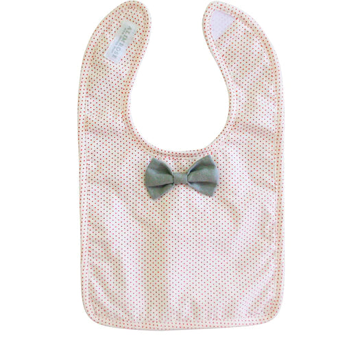 Bow Tie Bib Grey Red