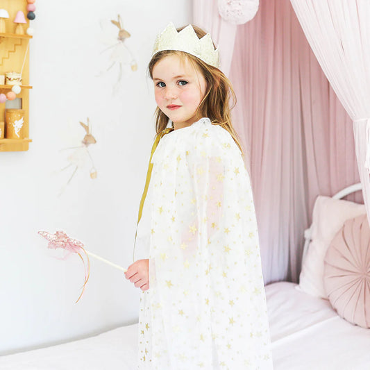 Tulle Star Cape Ivory