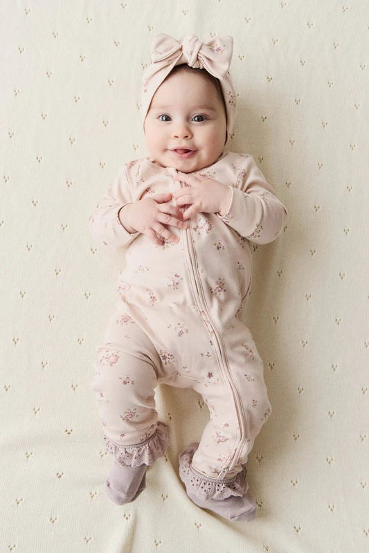 Organic Cotton Frankie Onepiece - Petite Fleur Soft Peony - Mimi et Lion
