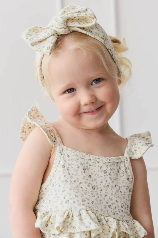 Organic Cotton Headband - Dainty Egret Blues - Mimi et Lion