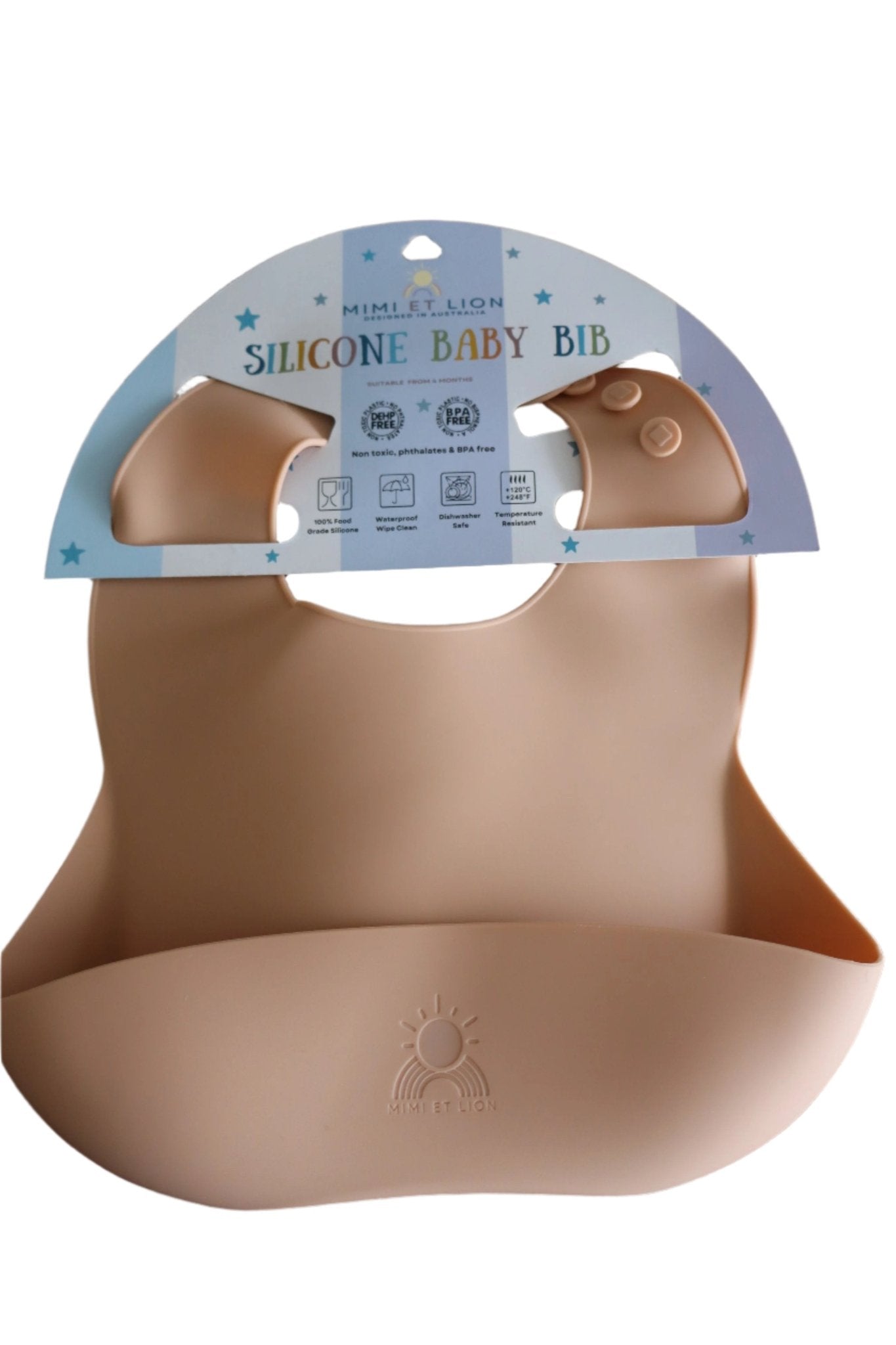 Peach Perfect - Silicone Bib by Mimi et Lion - Mimi et Lion