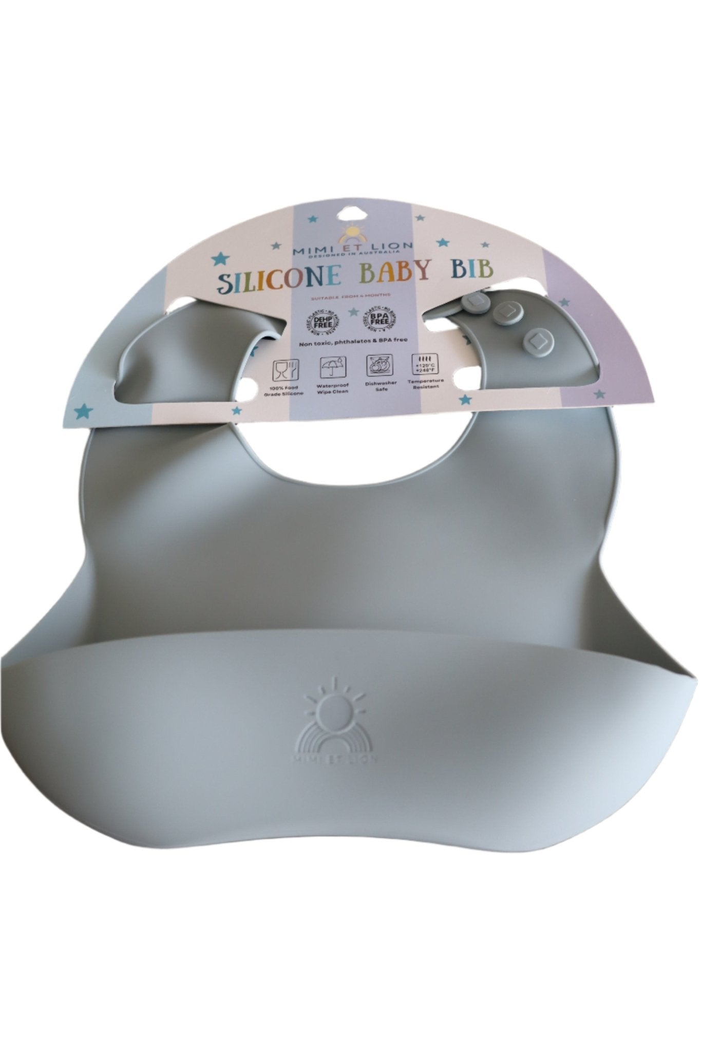 Stormy Blue - Silicone Bib by Mimi et Lion - Mimi et Lion