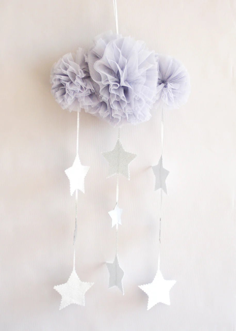 Tulle Cloud Mobile - Mist & Silver - Mimi et Lion