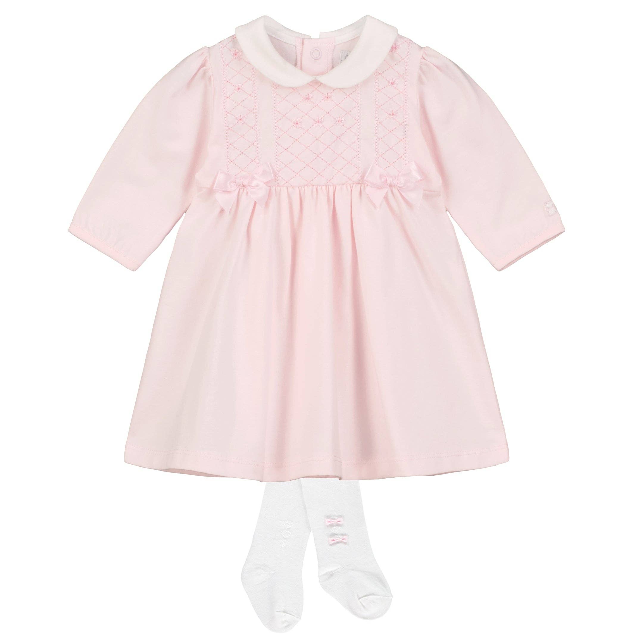 Elke Pink Baby Girl Dress & Tights