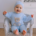 Load image into Gallery viewer, Easton Blue Knit Boys All in One
