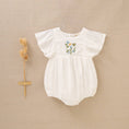 Load image into Gallery viewer, Short Sleeve Baby Girl's Frog with Flower Embroidery
