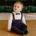 Load image into Gallery viewer, Elmo Navy Mock Dungaree Babygrow
